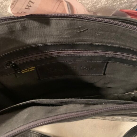 2 x *HP* Kenneth Cole black and white leather shoulder bag. NWOT - Picture 6 of 14